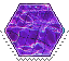 purple waves hexagonal stamp